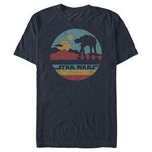 Men&#039;s Star Wars AT Retro Circle 프린트 티셔츠 - Large