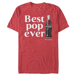 Men&#039;s Coca Cola Best Pop Ever Bottle Red 프린트 티셔츠 - Large