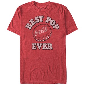 Men&#039;s Coca Cola Best Pop Ever Cap 프린트 티셔츠 - Large